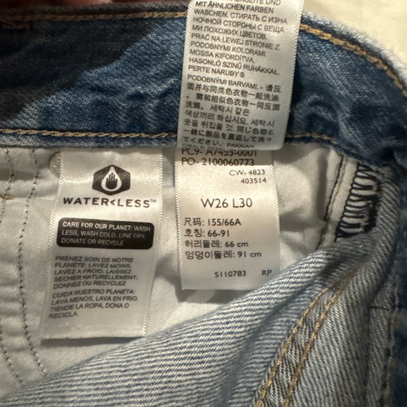 Women's Light Blue Baggy Dad Wide-Leg Jeans 26x30 - Picture 5 of 6